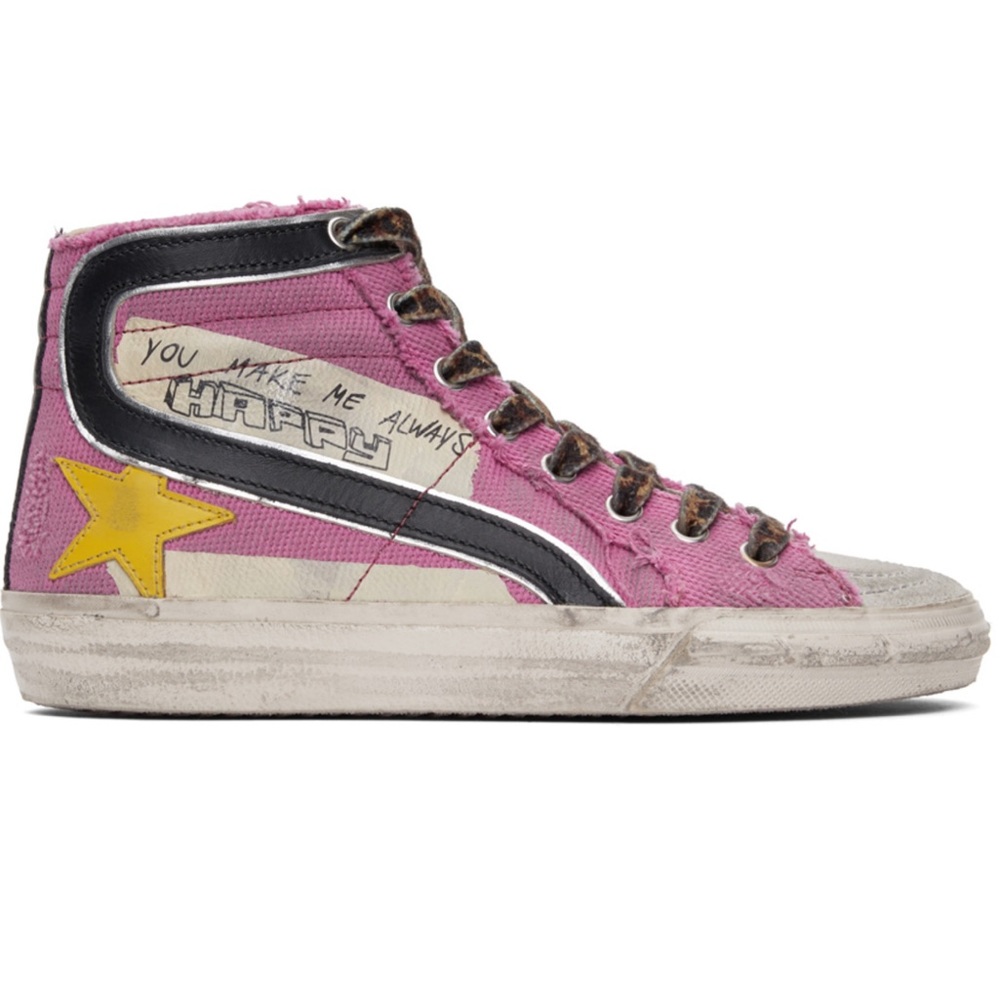 Golden Goose canvas classic slide sneakers